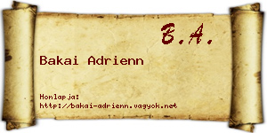 Bakai Adrienn névjegykártya